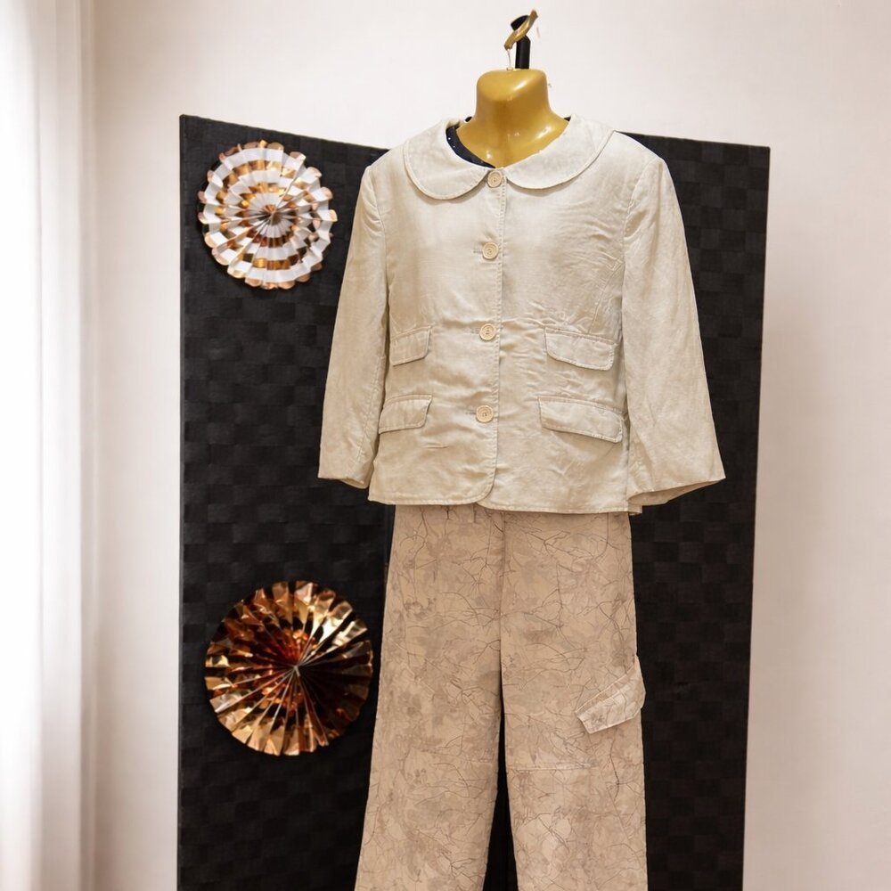 Classic Cream Button-Front Jacket